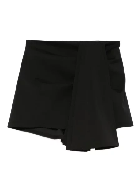 Szorty Giuseppe Di Morabito wełniane drapowane czarne