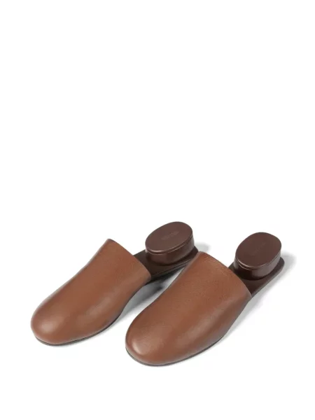 Δερμάτινα mules Cordera καφέ
