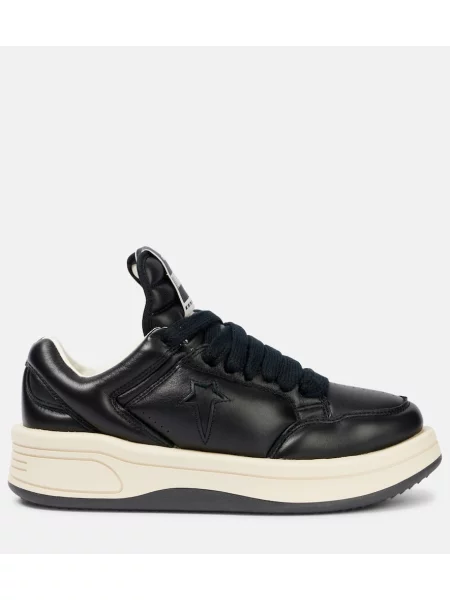 Sneakerși Rick Owens din piele negru