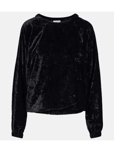 Top Isabel Marant de catifea negru