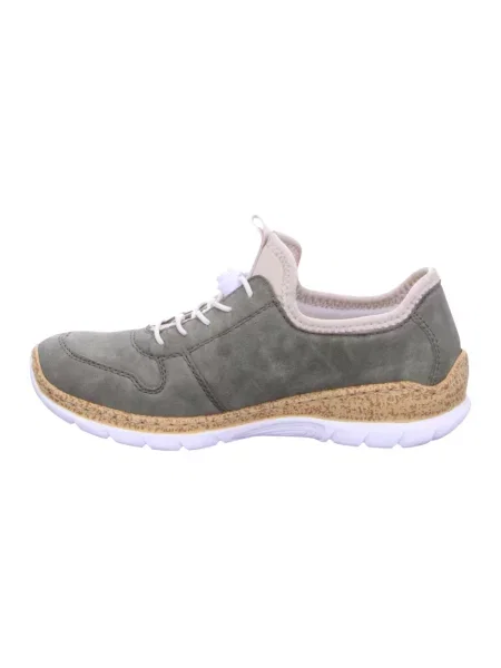 Sneakersy Rieker skórzane zielone