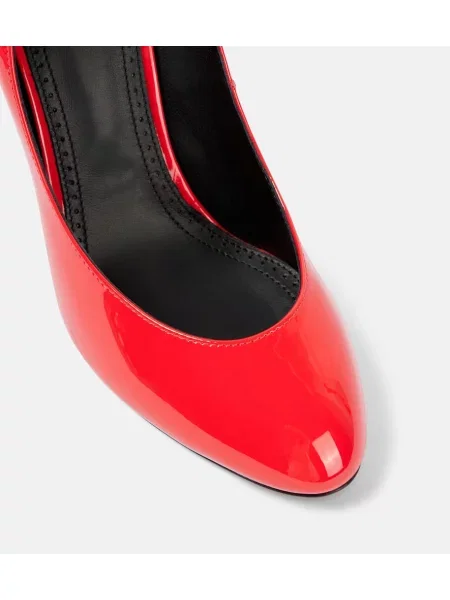 Pantofi cu toc Alaïa din piele de lac roșu