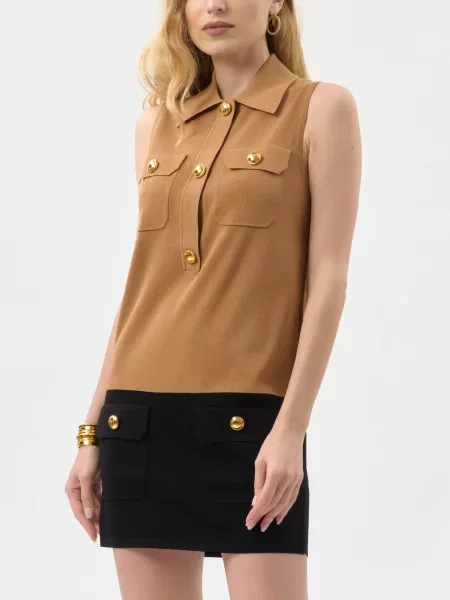 Платье Elisabetta Franchi бежевое