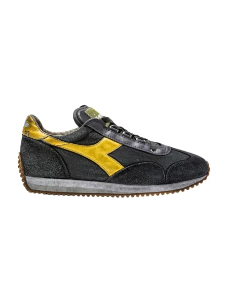 Sneakersy Diadora skórzane z kamieniami czarne