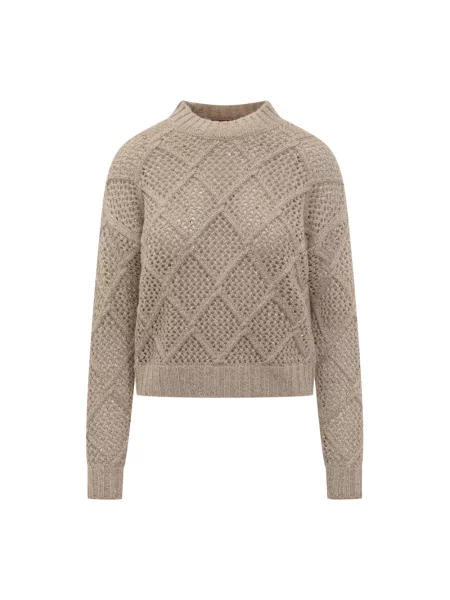 Sweter Max Mara Studio wełniany beżowy