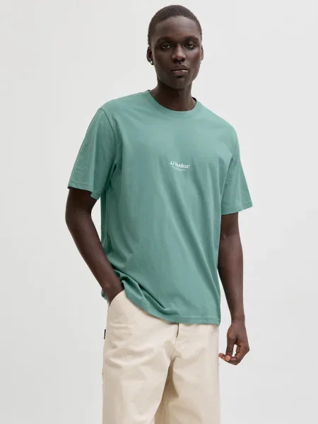 JACK & JONES Majica JJESOHO turkizna bela