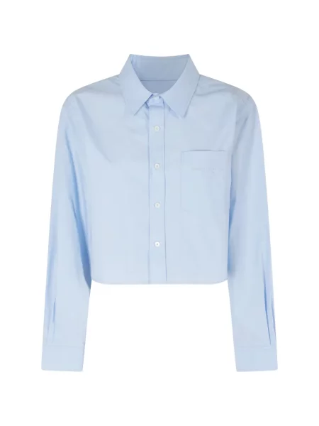 Cămașă Alexander Wang cu broderie albastru