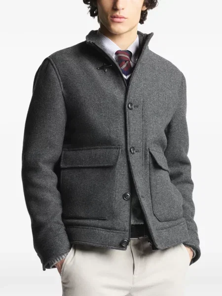 Palton Fay cu model herringbone gri