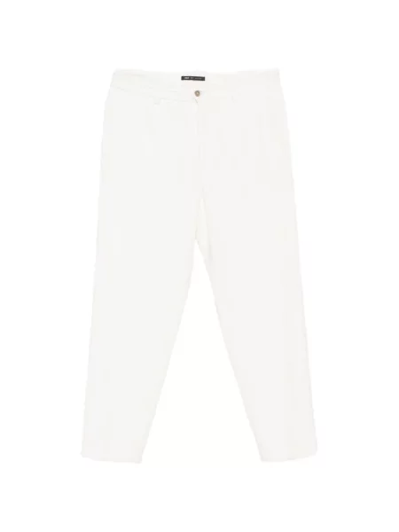 Pantaloni Briglia 1949 de catifea cord alb