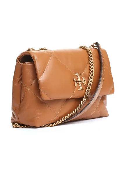 Torebka Tory Burch skórzana pikowana brązowa