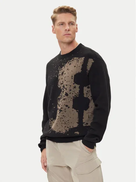 G-Star Raw Pulover Sprayed 89 negru