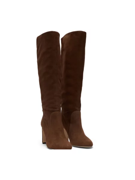 Botki Stuart Weitzman skórzane brązowe