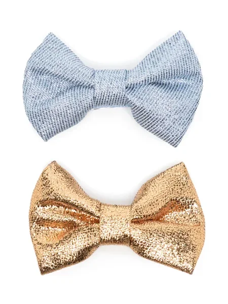 Pletená bunda Ombre s mašlí modrá