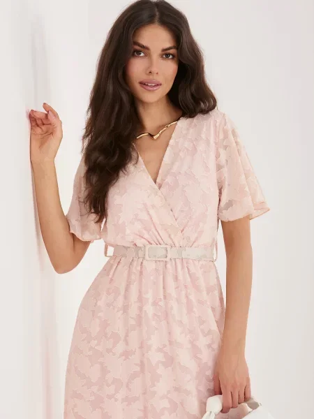Rochie midi Rue Paris roz