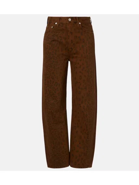 Blugi Citizens Of Humanity cu imagine cu model leopard maro