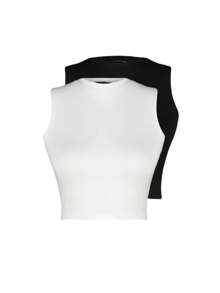 Trendyol Top negru alb