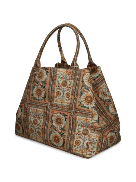 Gėlėta raštuota rankinė Just Cavalli ruda
