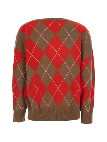 Pulover Solocascmir cu model argyle maro