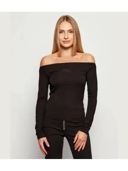 HUGO Bluză Dolder negru