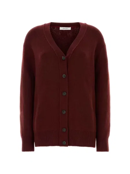 Cardigan Ferragamo cu decolteu în V roșu