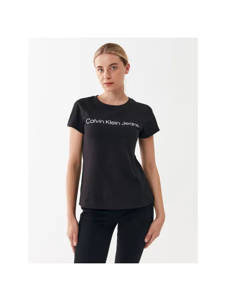 Calvin Klein Jeans Marškinėliai Slim Fit juoda