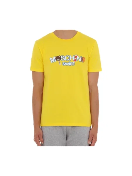 Koszulka Moschino z logo żółta