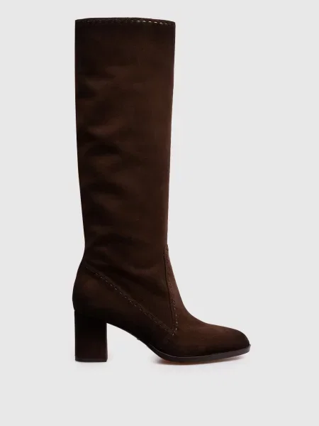 Замшеві чоботи Santoni коричневі