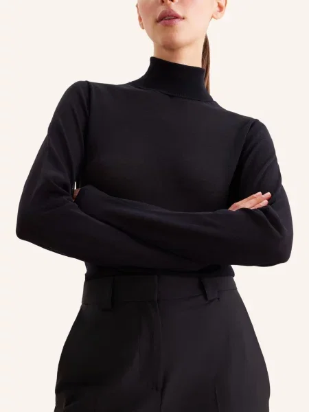 Seidensticker Sweter schwarz czarny