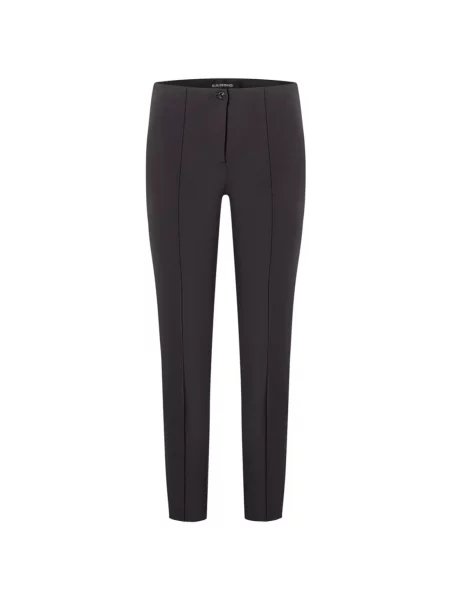 Lniane skinny spodnie Cambio brązowe