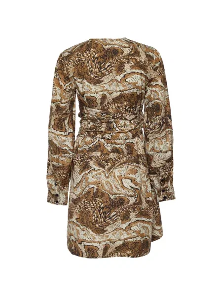 Rochie Ganni cu imagine cu imprimeu abstract plic maro