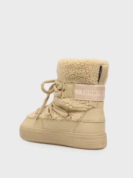 Дутики Tommy Hilfiger бежевые