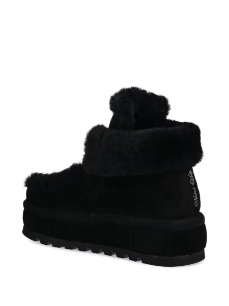 Botine Naked Wolfe din piele de oaie negru