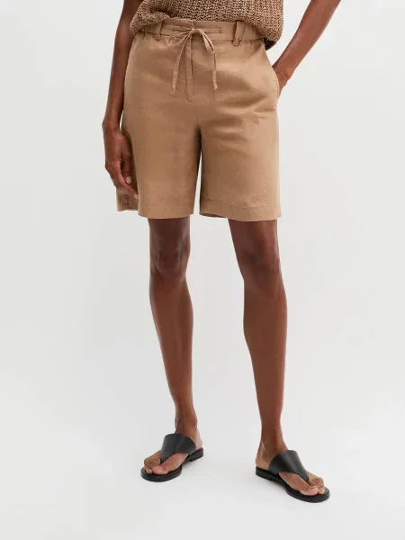 Льняные повседневные шорты Marc O'polo коричневые