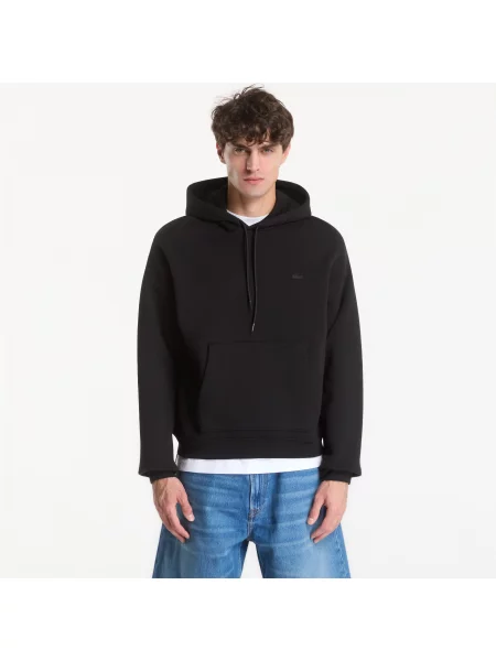Hanorac cu glugă Lacoste negru