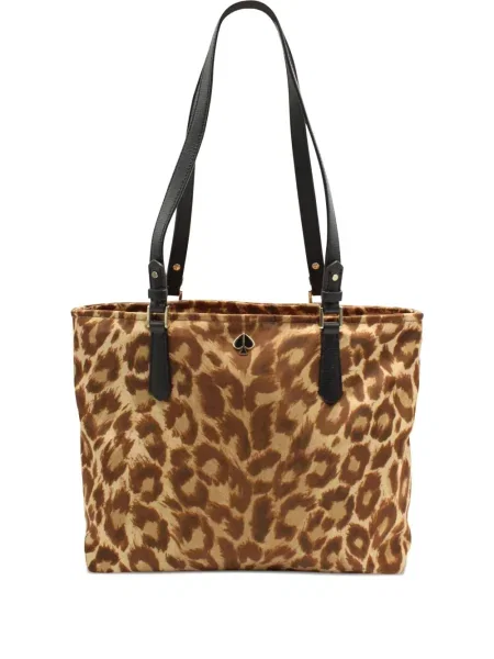 Geantă Kate Spade cu imagine cu model leopard maro