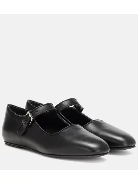 Balerini The Row din piele negru