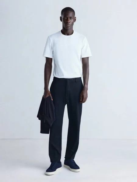 Spodnie slim fit comfort Thermolite® Mężczyzna 40 MANGO MAN granatowy