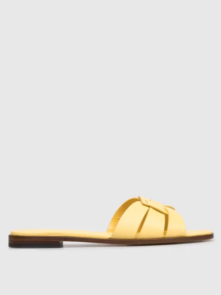 Шкіряні шльопанці Doucal's жовті