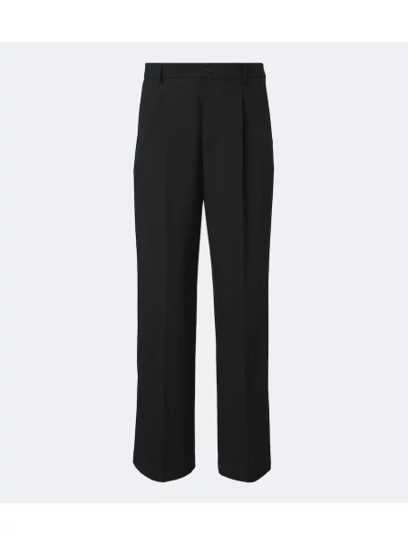 Pantaloni Dries Van Noten de lână negru