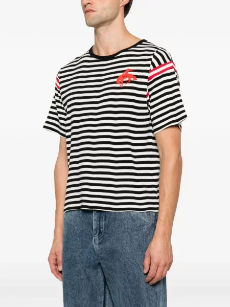 Tricou Bode cu broderie alb
