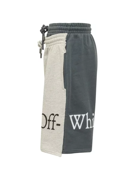 Pantaloni scurți Off-white cu imagine alb