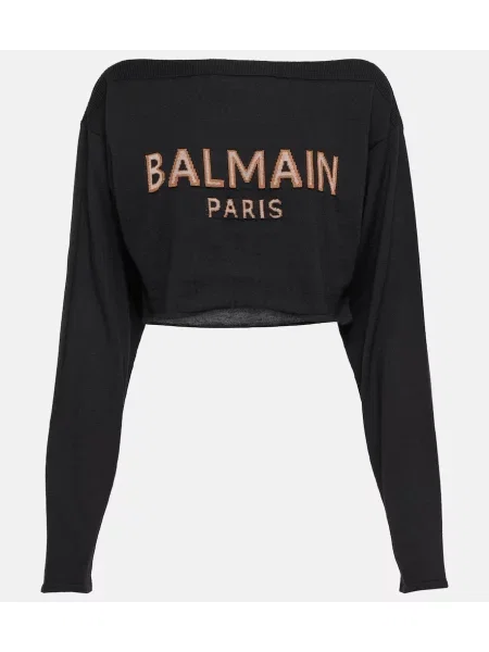Cropp pulover Balmain de lână negru