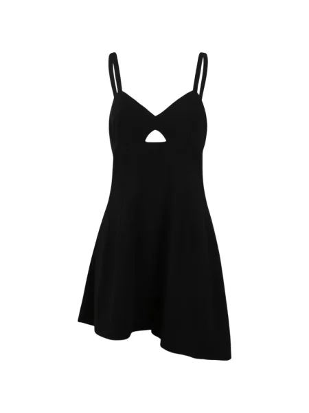 Rochie mini Jil Sander asimetrică negru