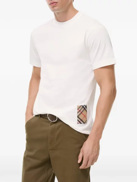 Καρό μπλούζα Burberry κασμίρ λευκό