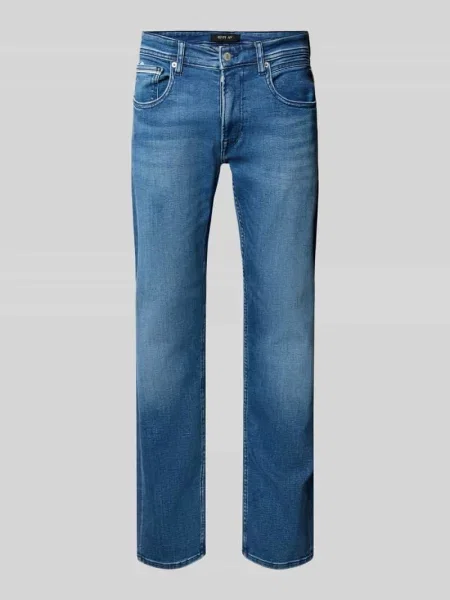 Jeansy o kroju straight leg z 5 model ‘GROVER’ Replay niebieskie