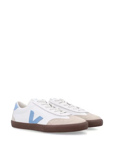 Sneakerși Veja Volley din piele de căprioară alb