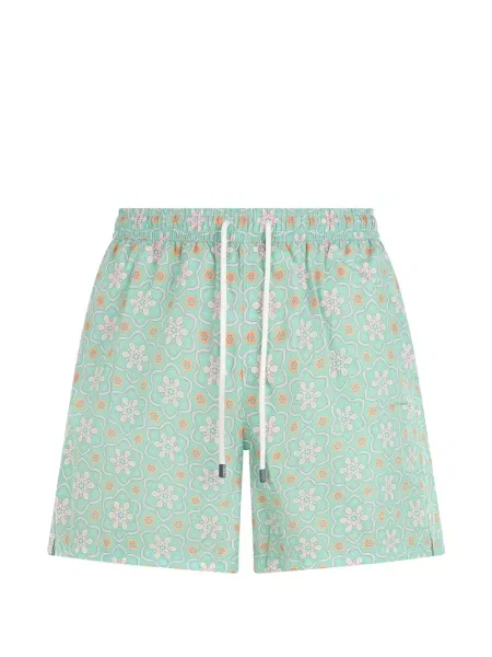 Slip de baie Fedeli cu model floral cu imagine cu cordon verde