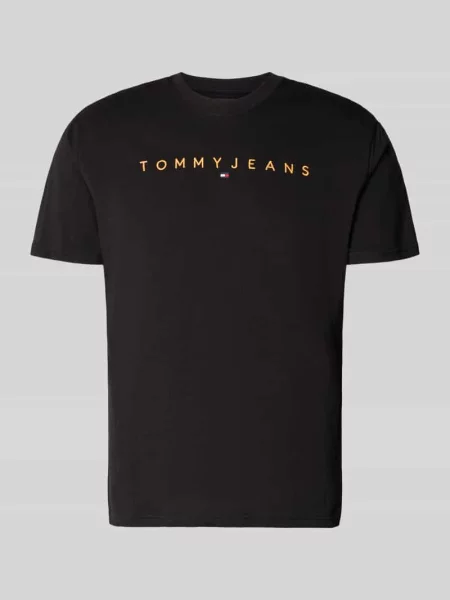 T-shirt o kroju regular fit z czystej bawełny Tommy Jeans czarna
