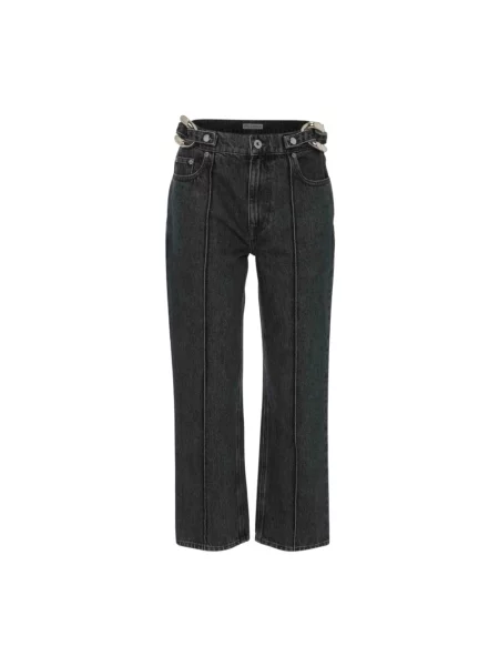 Jeansy Jw Anderson o krotszym kroju czarne