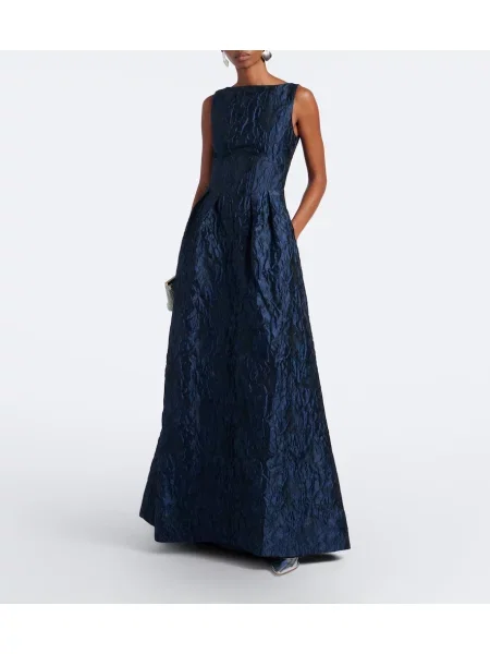 Rochie Rebecca Vallance din jacard albastru